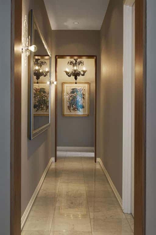 decoração corredor estreito