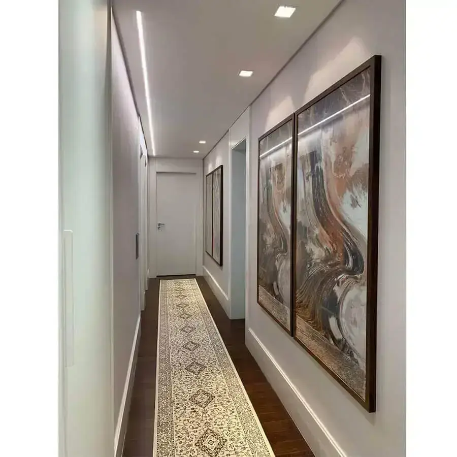 decoração corredor estreito