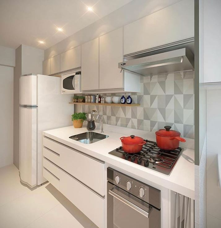 Cores, iluminação e móveis: o segredo para uma cozinha pequena funcional