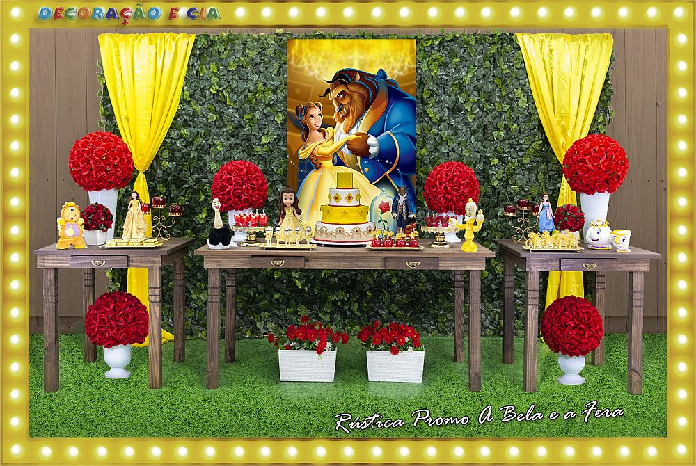 quanto custa decoração bela e a fera simples