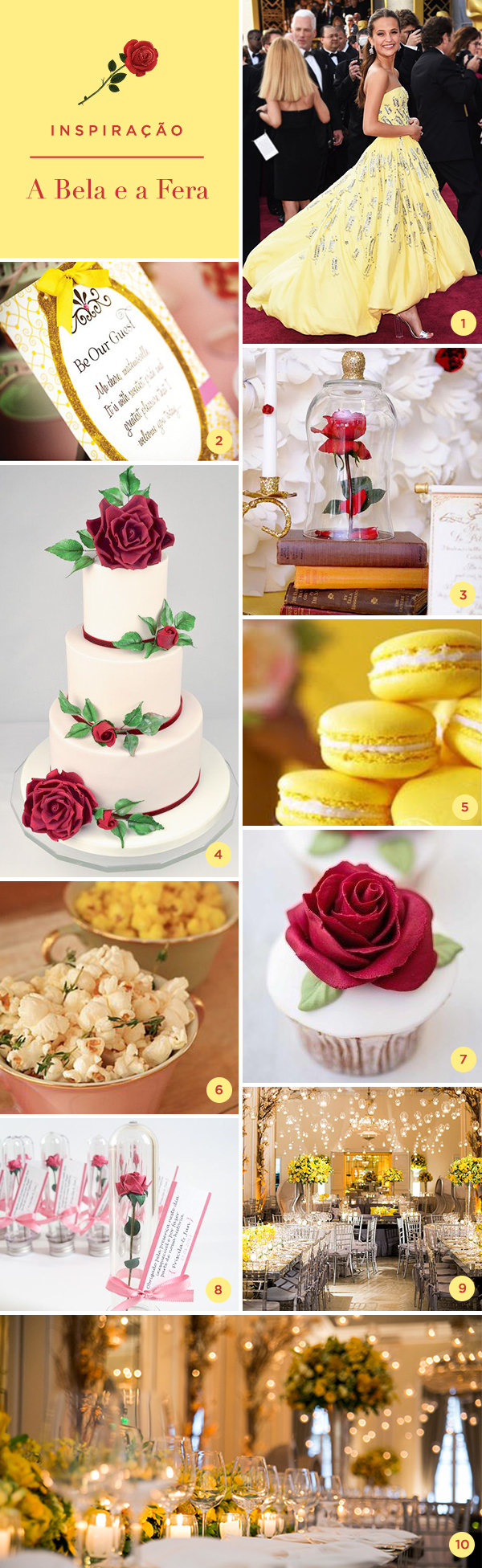 decoração da bela e a fera simples