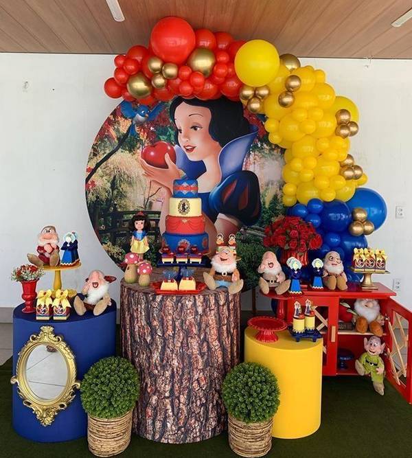 decoração da branca de neve