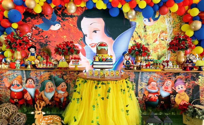 decoração da branca de neve