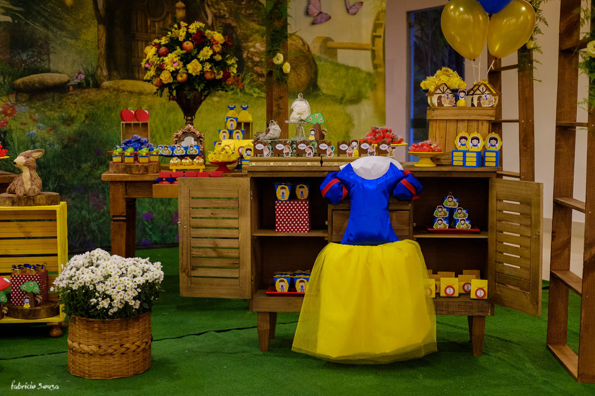 decoração da branca de neve