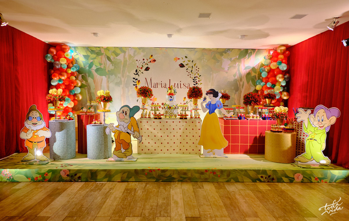 decoração da branca de neve