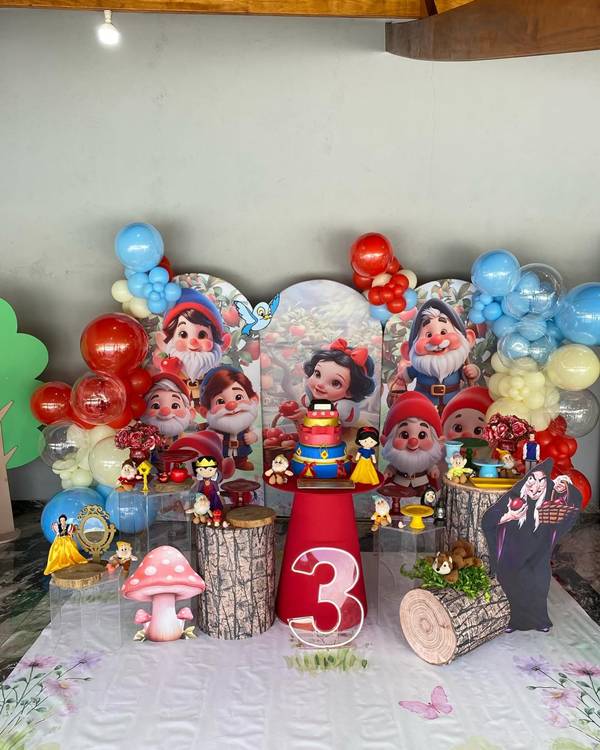 ideias criativas decoração branca de neve baby