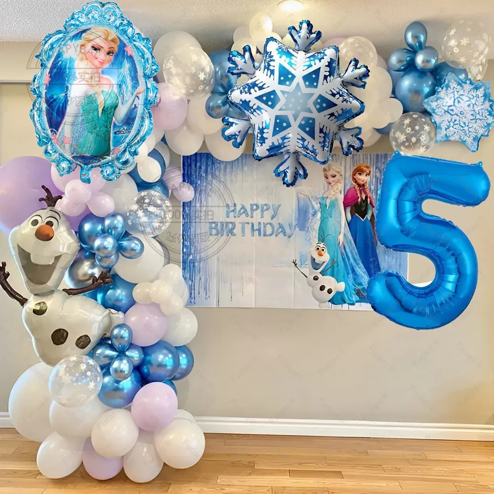 como fazer painel de balões da elsa