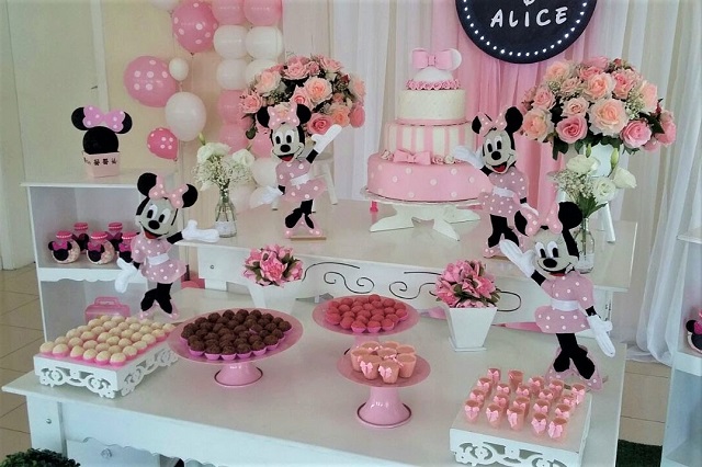decoração da minnie rosa