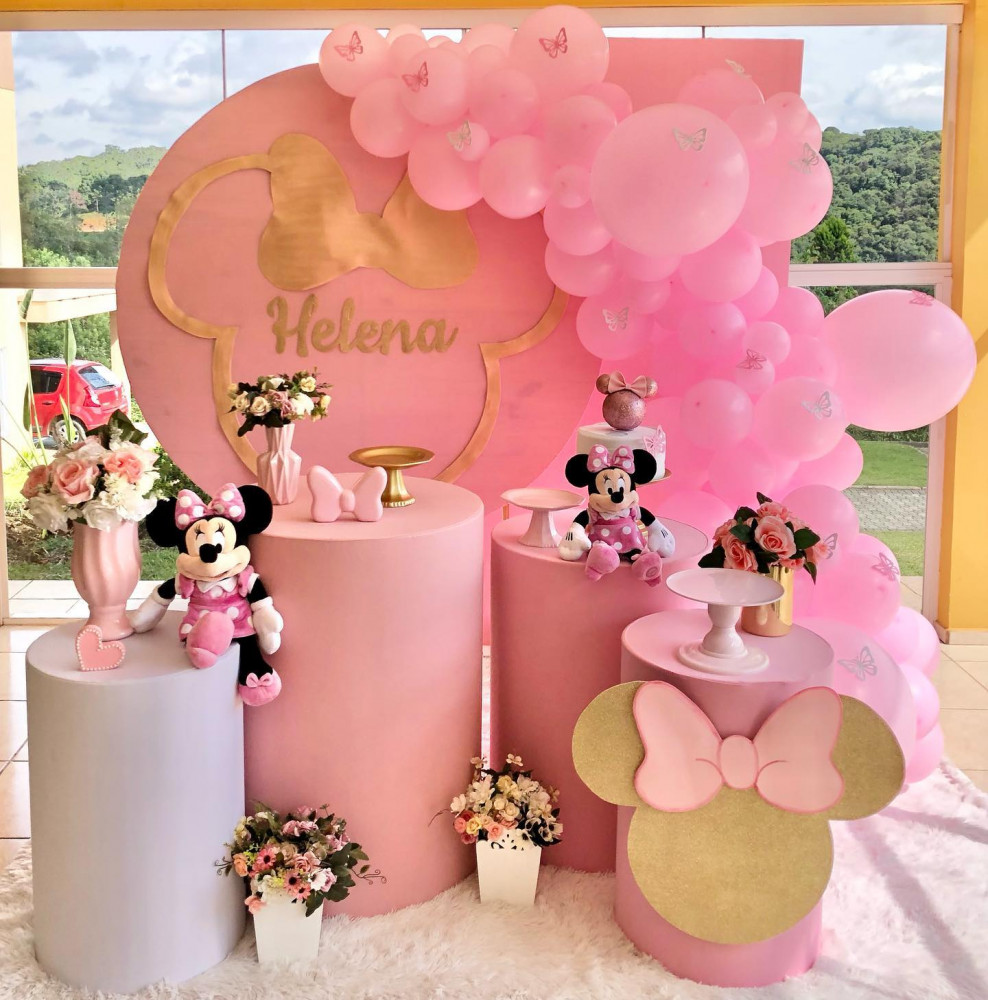 quanto custa decoração minnie rosa tnt simples