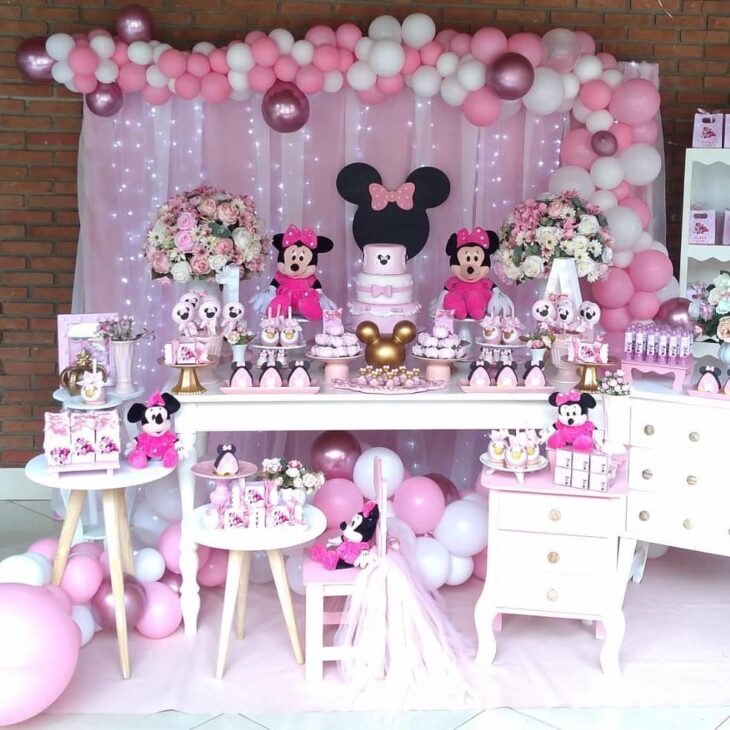 como montar mini table minnie rosa