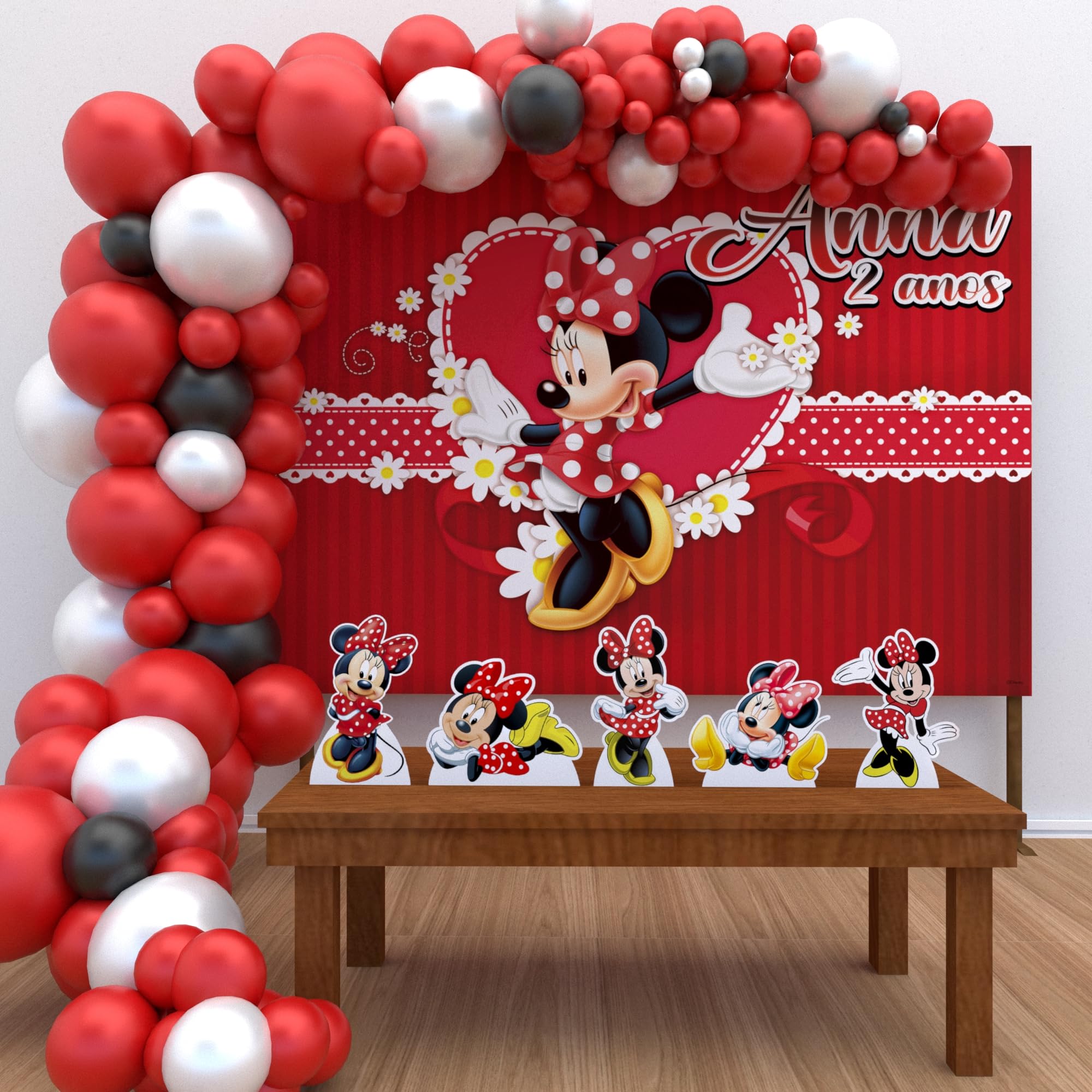 decoração da minnie vermelha