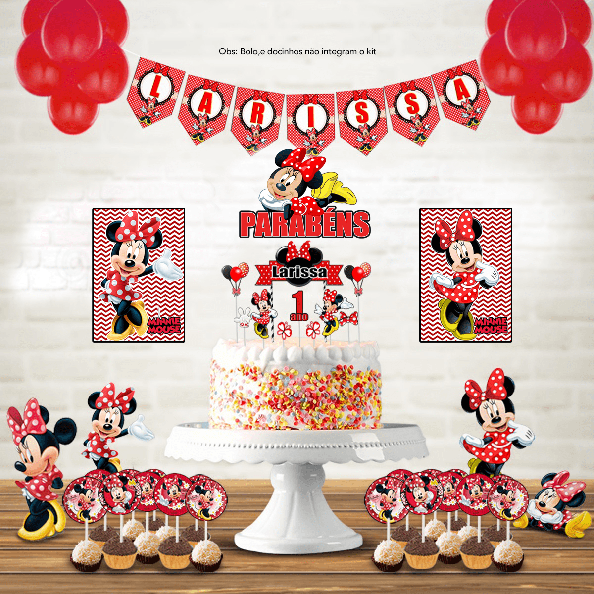 decoração da minnie vermelha