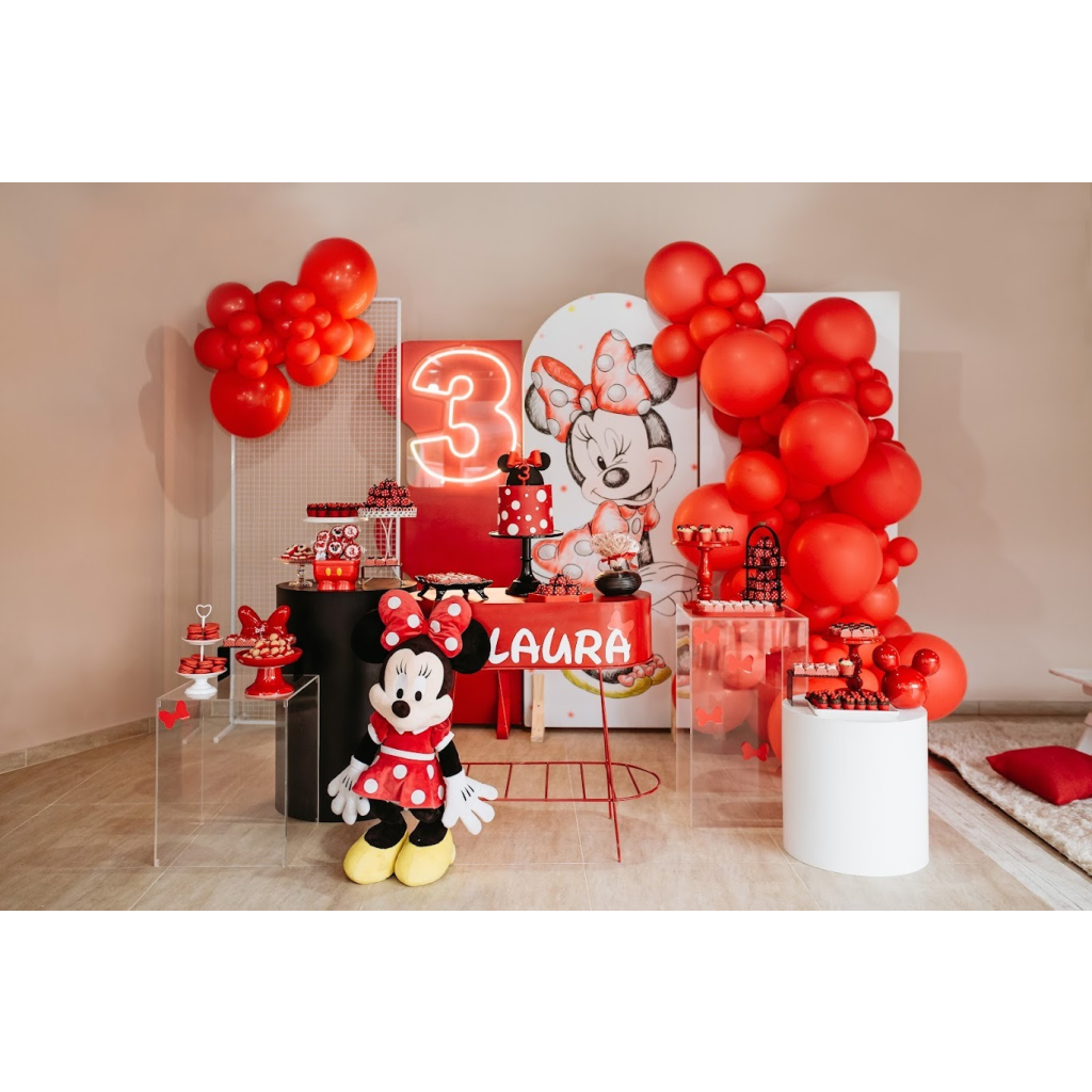 decoração da minnie vermelha