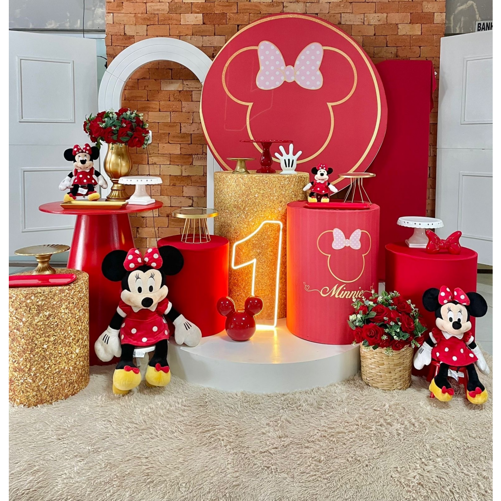 decoração da minnie vermelha