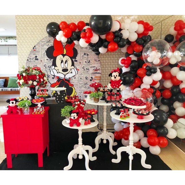 decoração da minnie vermelha