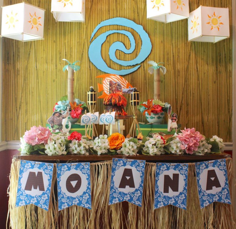 decoração da moana simples