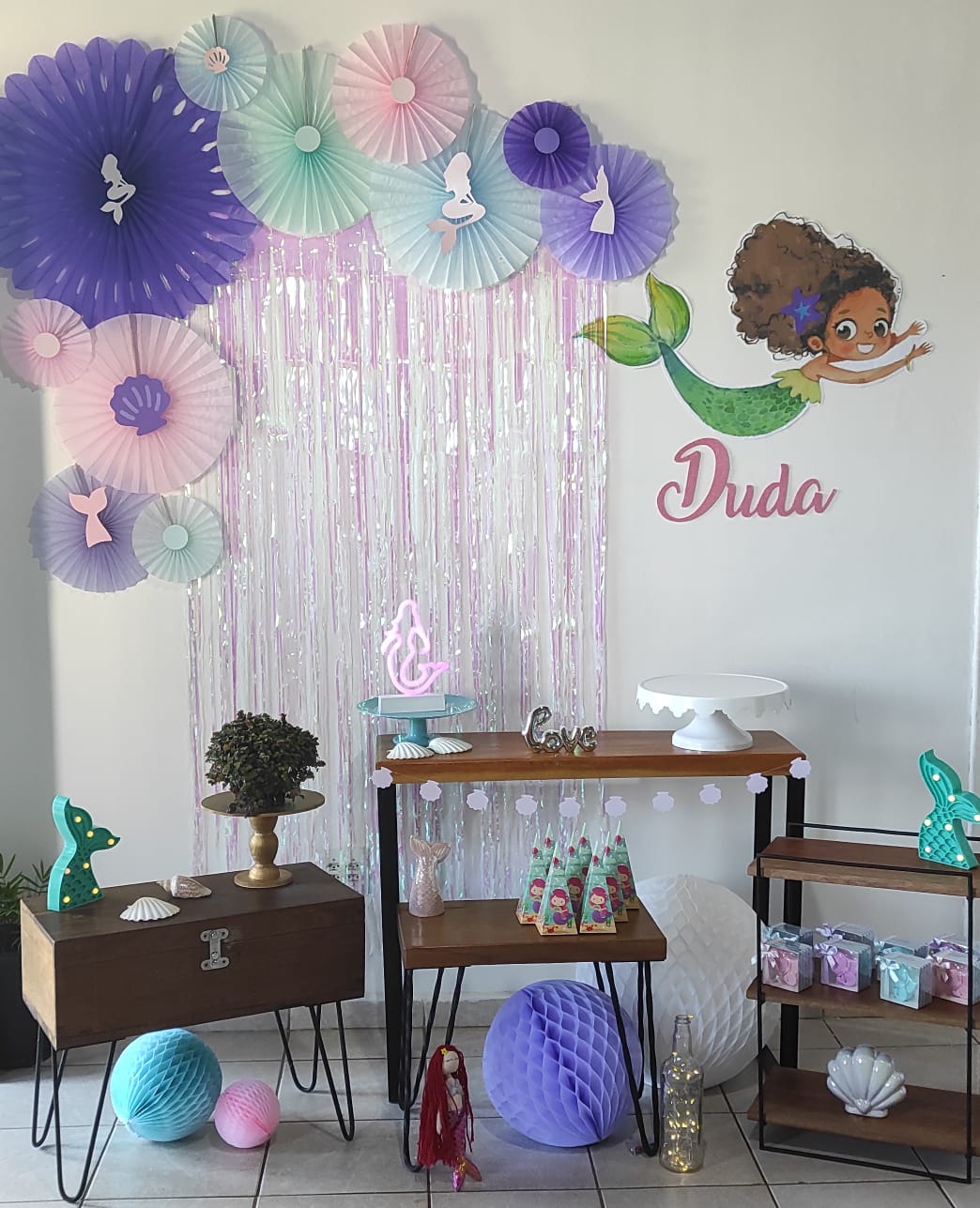 decoração de sereia vs decoração de fundo do mar