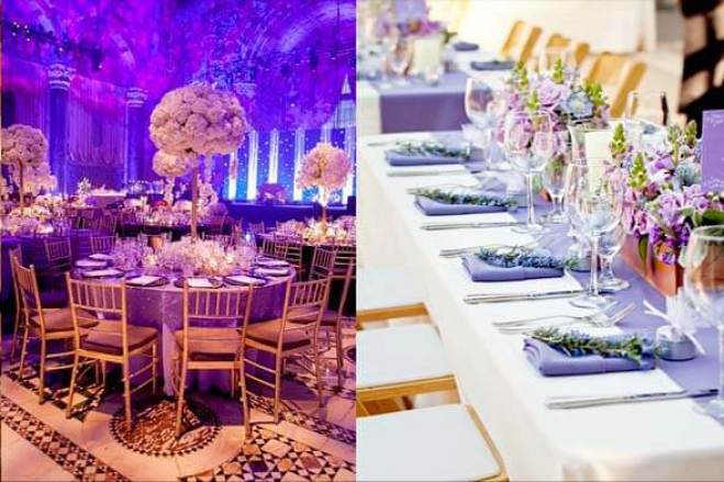 decoração de 15 anos lilás