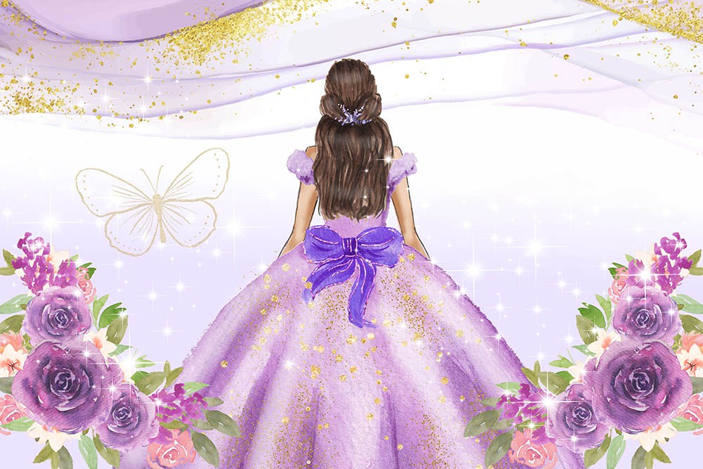 decoração de 15 anos lilás