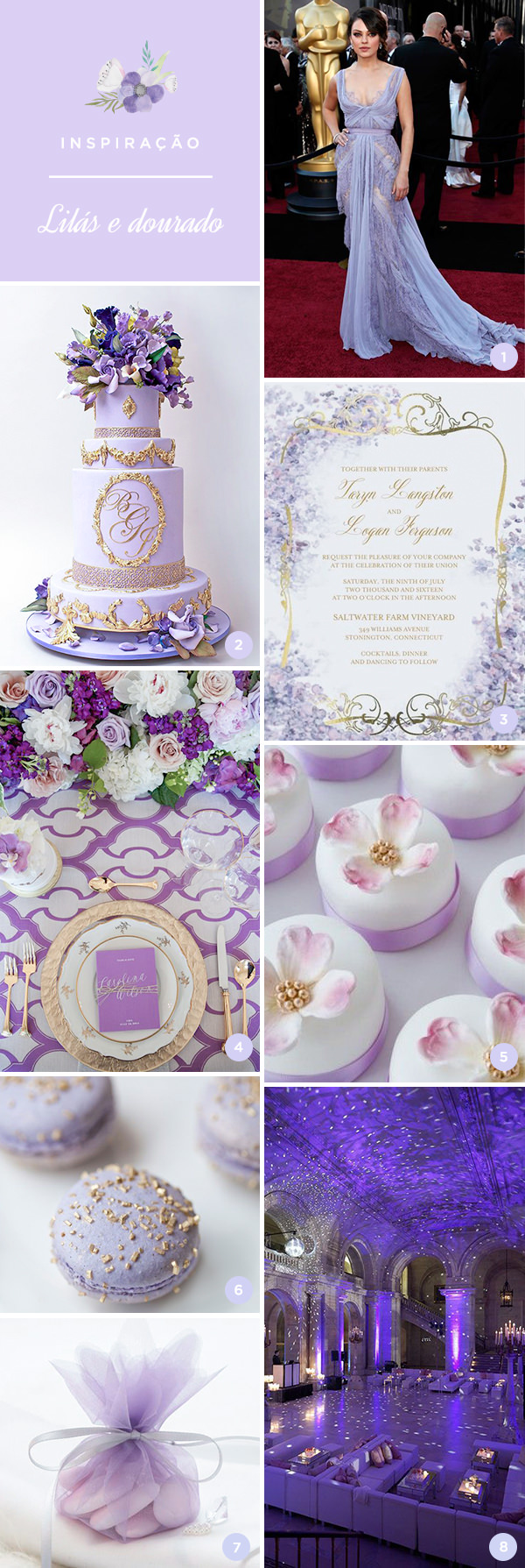 decoração de 15 anos lilás