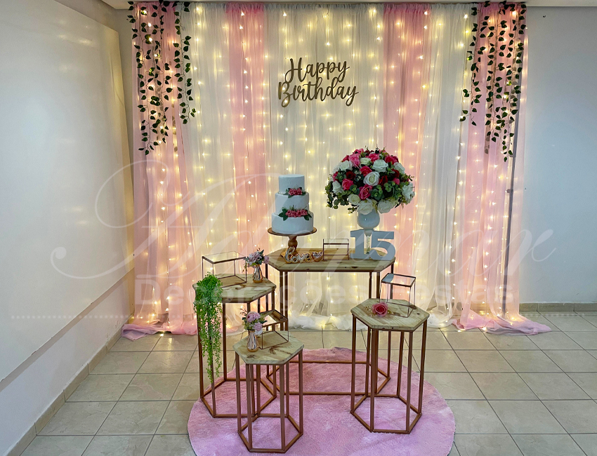 decoração de 15 anos simples