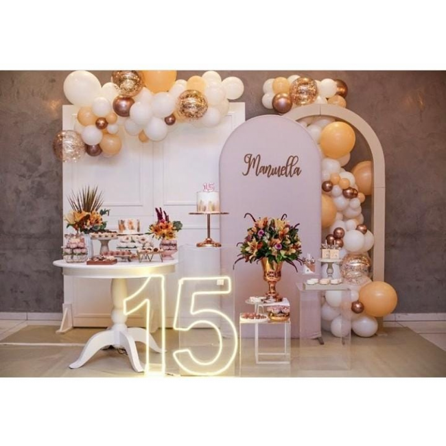 decoração de 15 anos simples