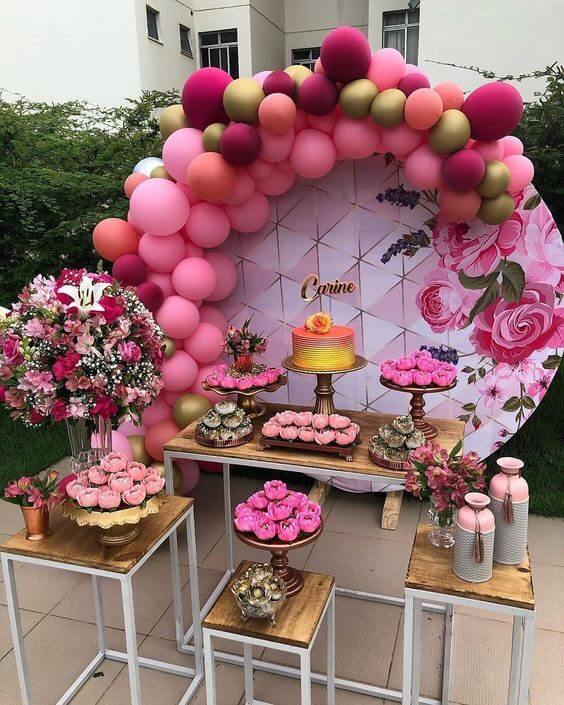 decoração de 15 anos simples