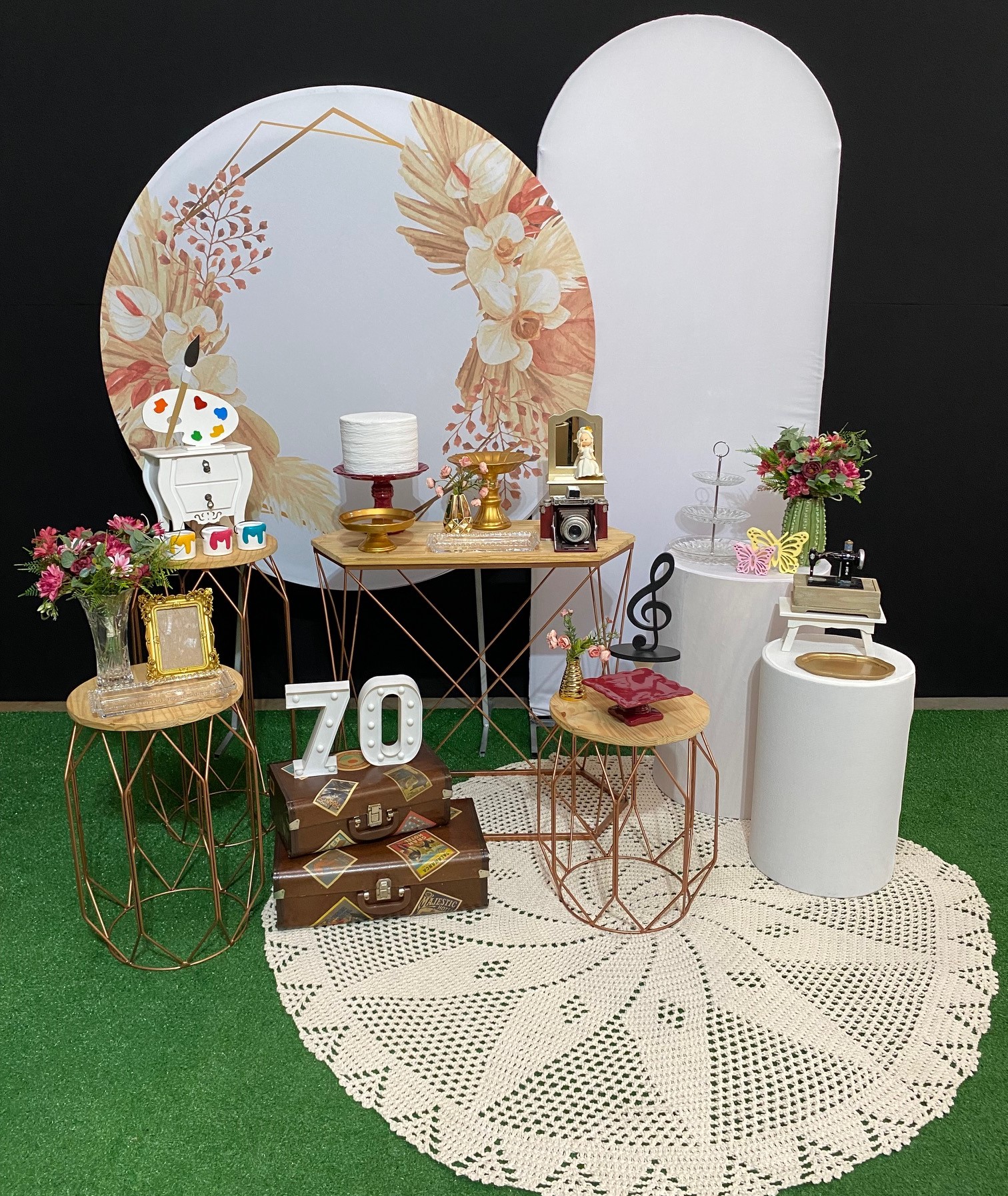 decoração 70 anos elegante