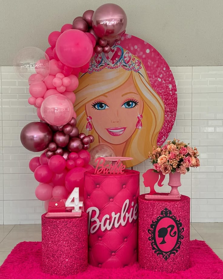 decoração de aniversário da barbie