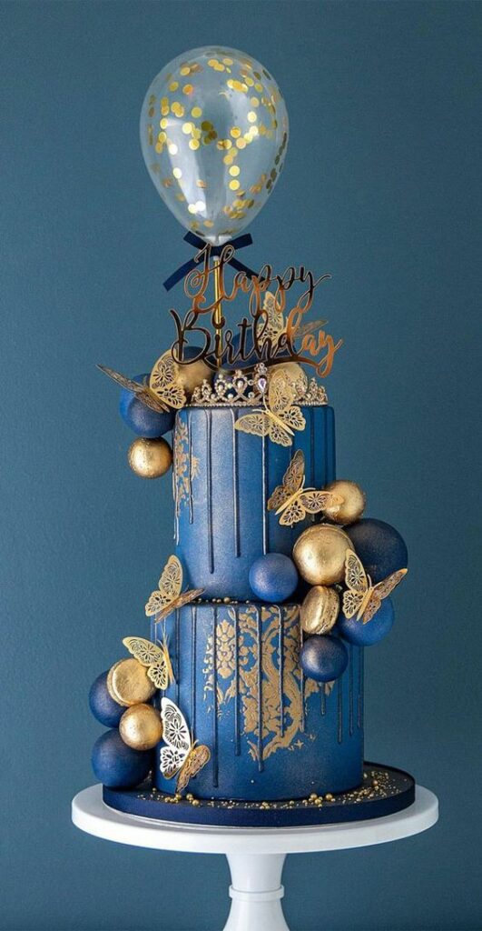 decoração de aniversário de 15 anos azul