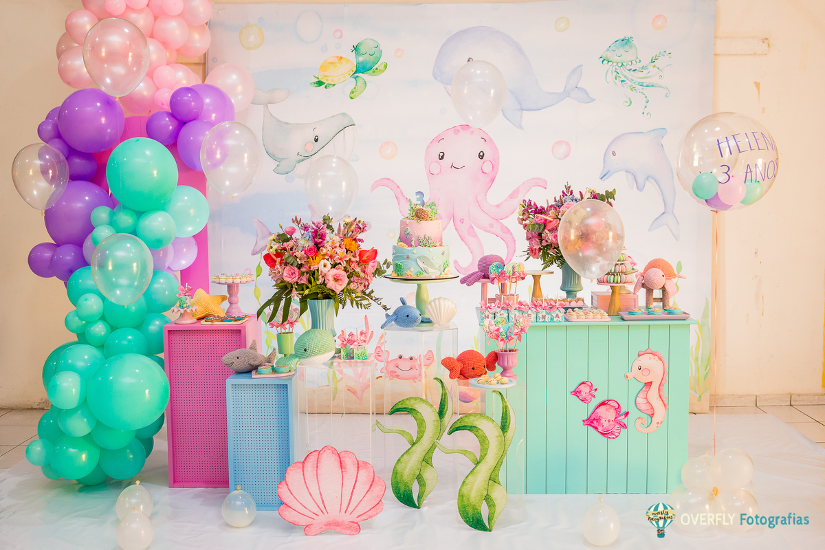 decoração festa 3 anos menina simples x luxo