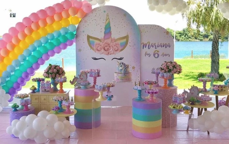 decoração festa 3 anos menina simples x luxo