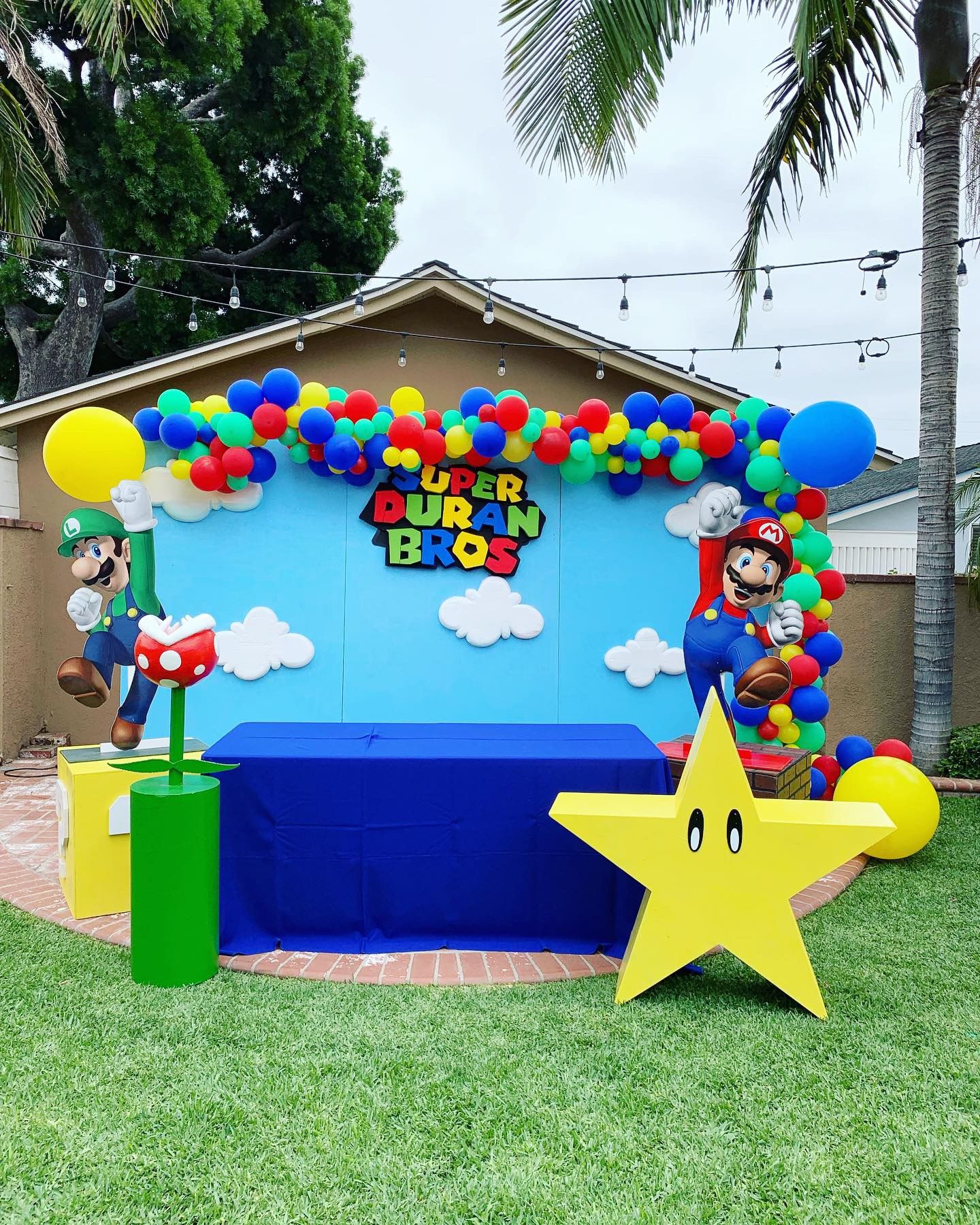 como economizar na decoração festa mario