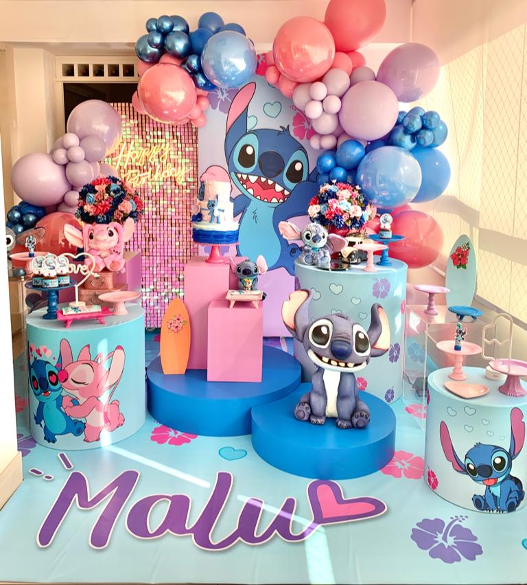 decoração de aniversário do stitch