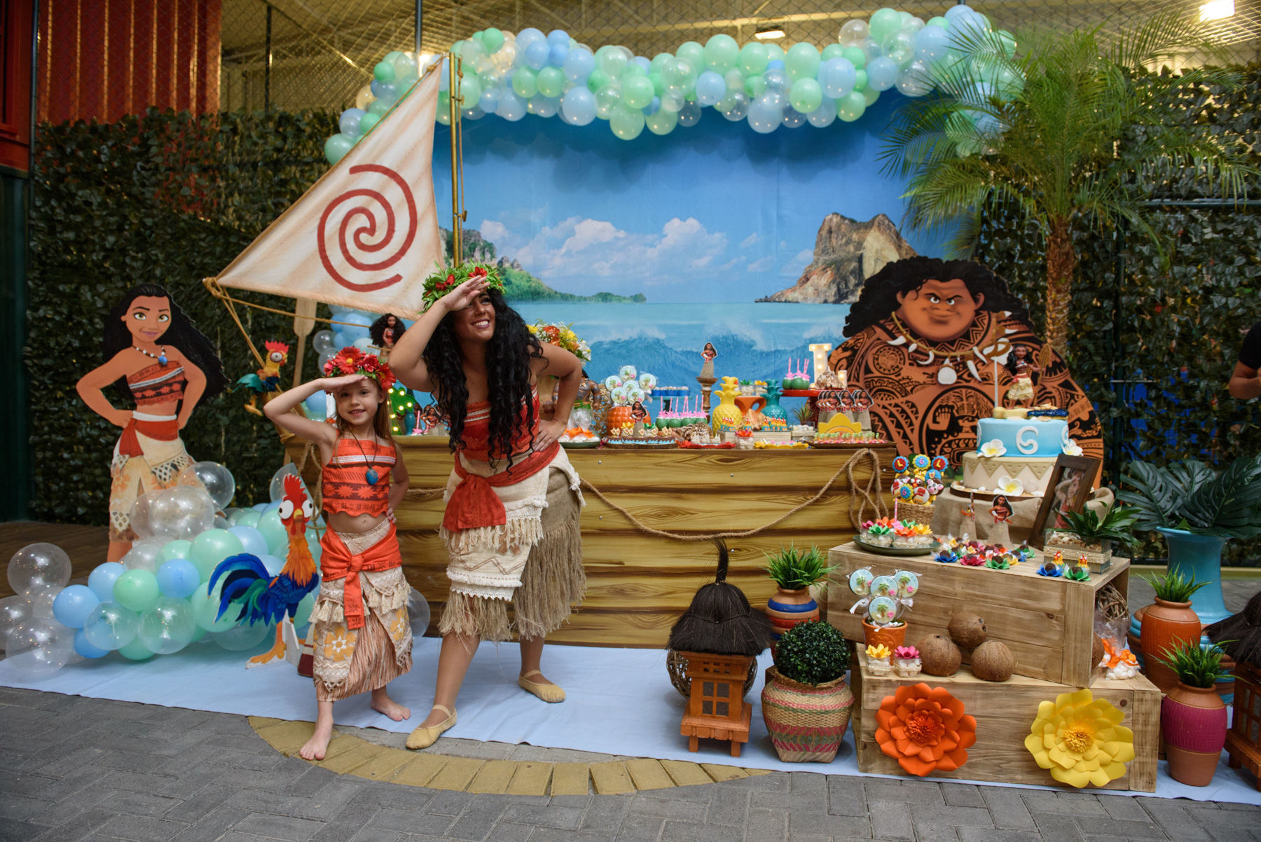 centro de mesa moana baby feltro