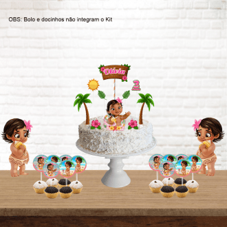 decoração de aniversário moana baby
