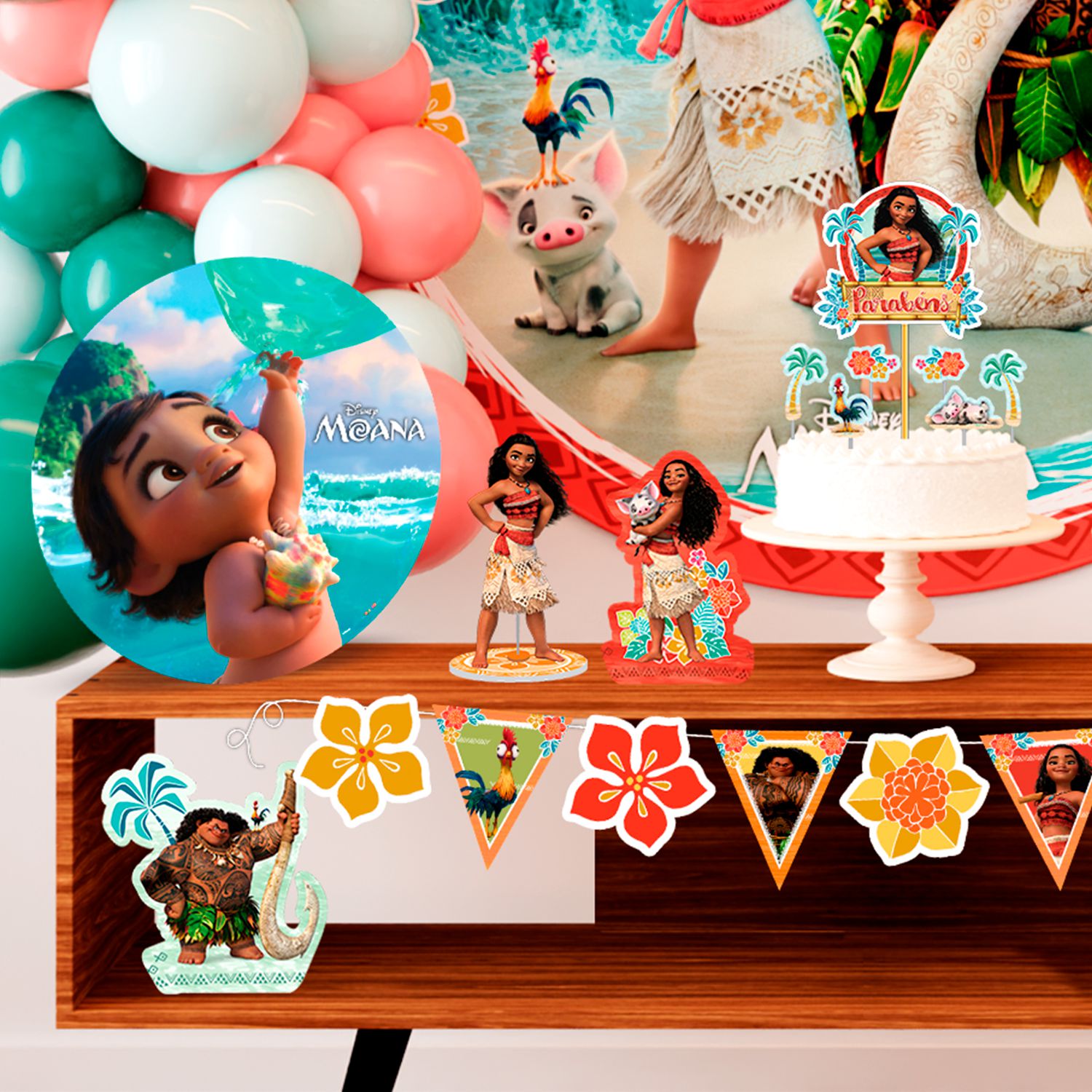 moana baby vs moana tradicional decoração