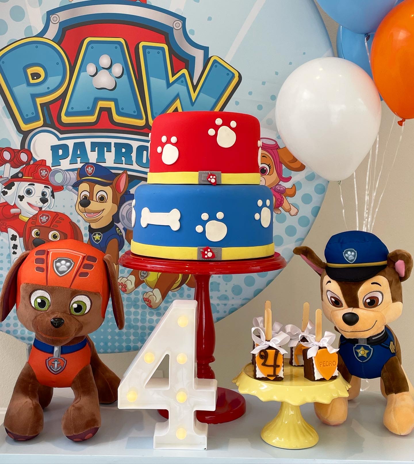 como fazer painel patrulha canina para festa infantil