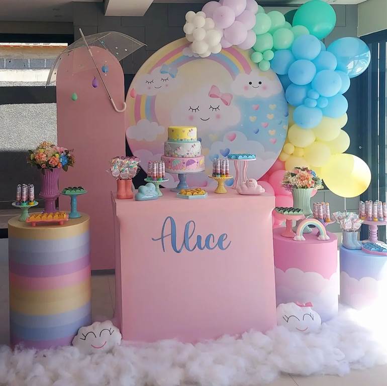 decoração de aniversário rosa