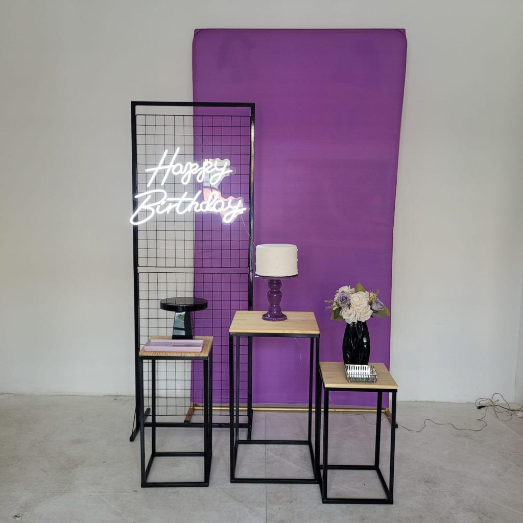 arco de balões desconstruído roxo e preto tutorial