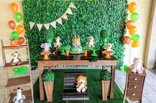 decoração de aniversário safari