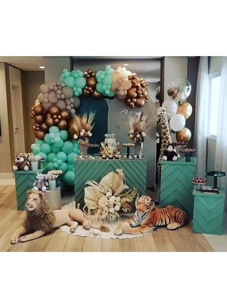 ideias decoração safari chic para festa infantil