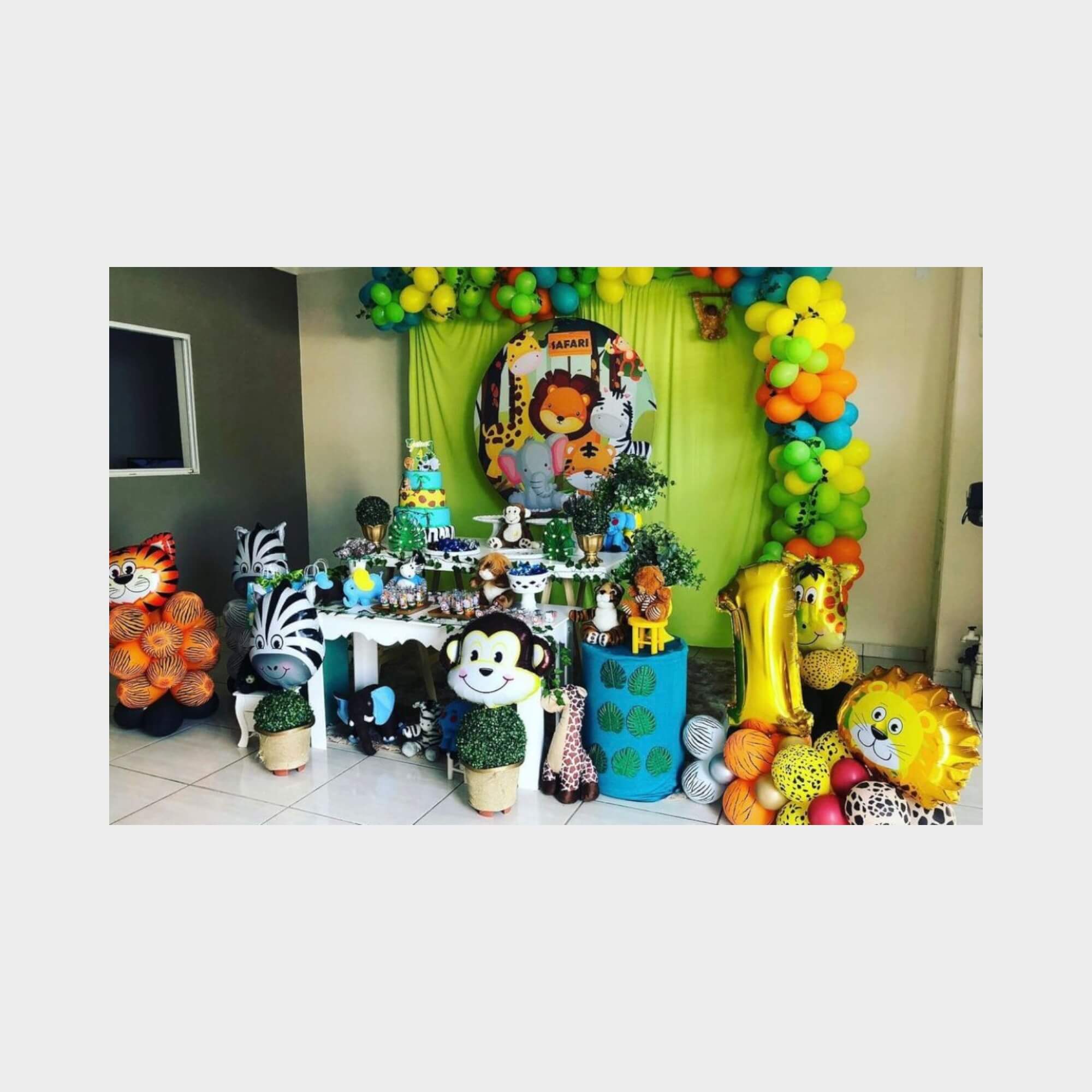 quanto custa decoração de festa safari completa