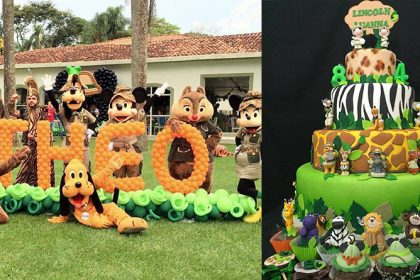 ideias decoração safari chic para festa infantil