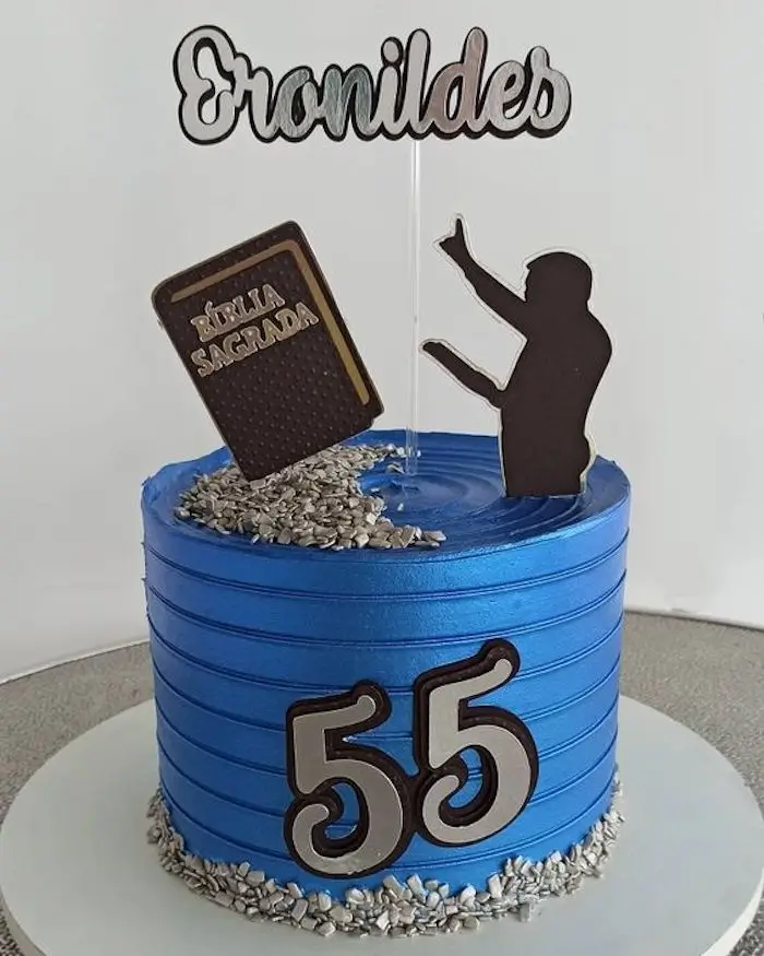 decoração de aniversário simples para homem azul