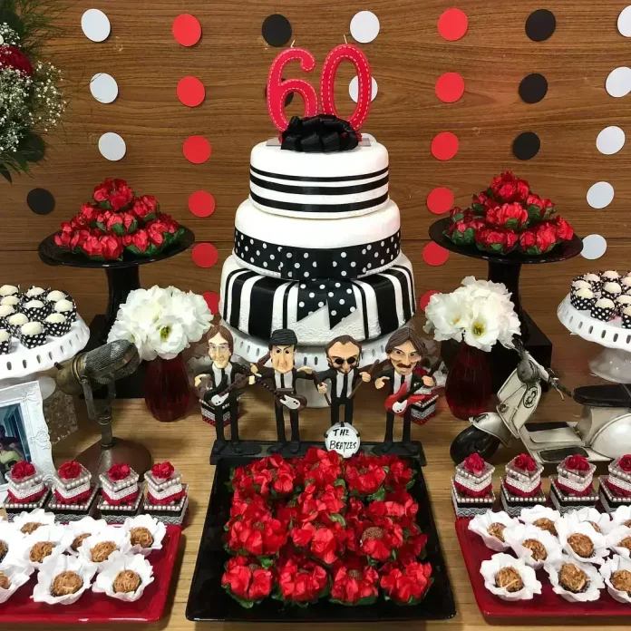 decoração aniversário vermelho e branco econômica