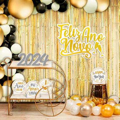 decoração de ano novo 2024 simples
