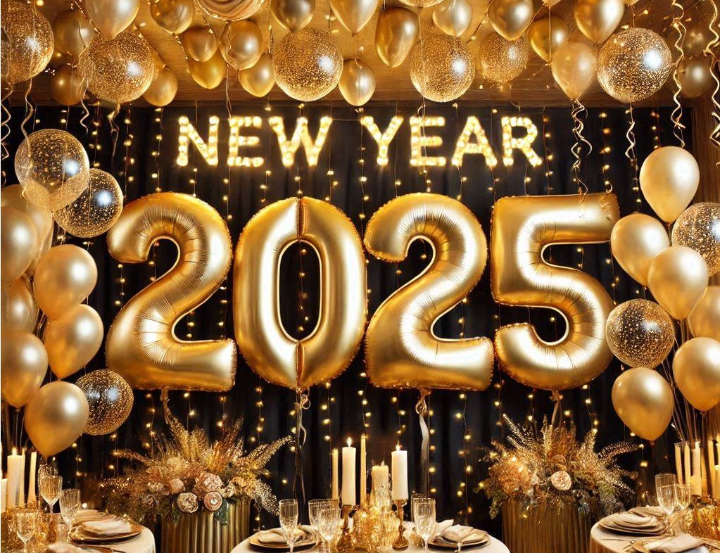 decoração de ano novo 2025 simples