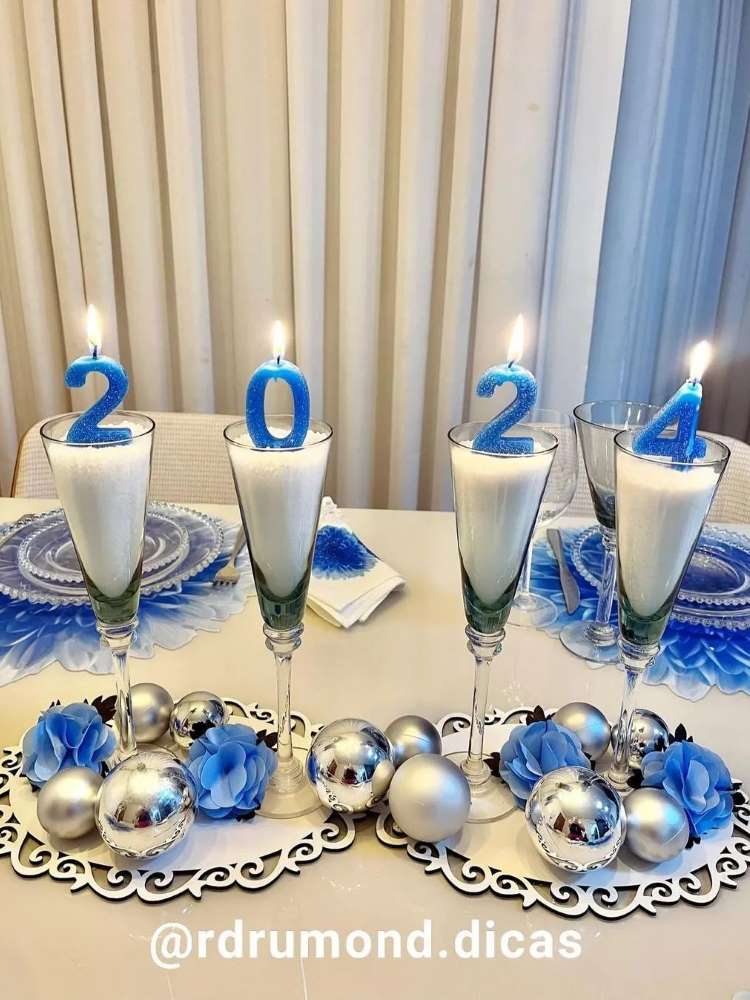 decoração de ano novo 2026 azul