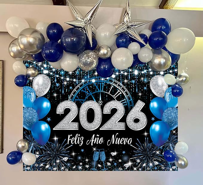 ideias decoração ano novo 2026 azul